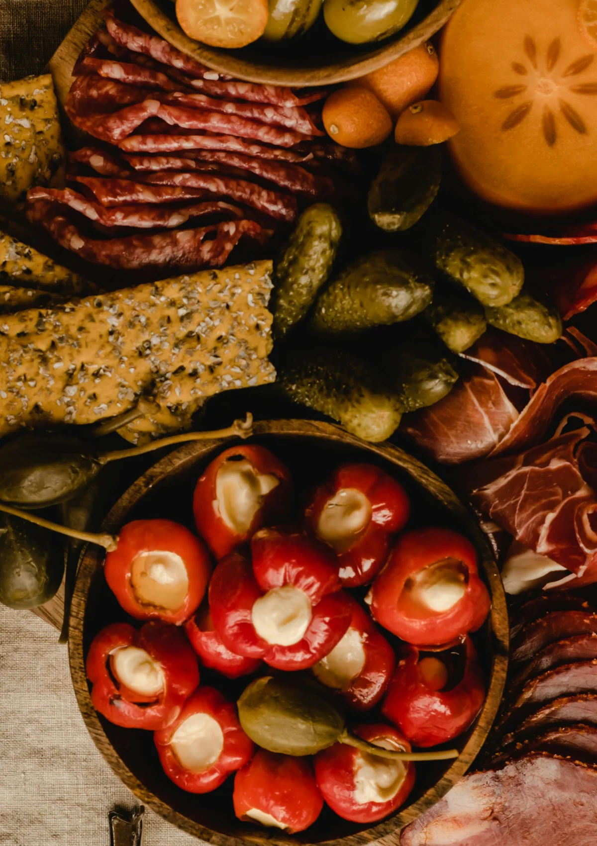 Charcuterie spread by Harrogate Food and Drink Co at a Yorkshire wedding