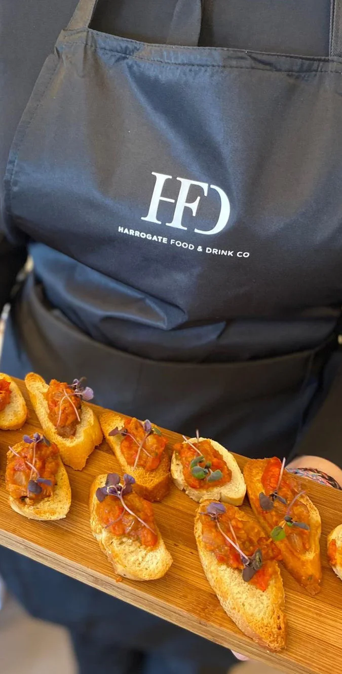 Harrogate Food and Drink Co catering team serving at a Yorkshire event