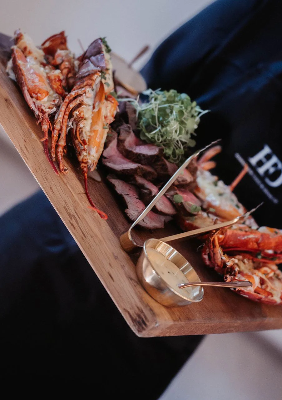 Lobster and beef sharing board, premium Harrogate wedding catering mains